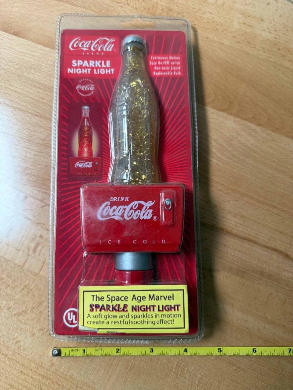 Coca Cola Coke Sparkly Night Light, New in Box